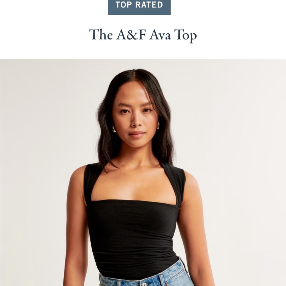 A&F Ava Top in grey